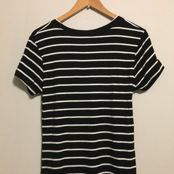 B&W Sailor Stripe Rayon Fitted Tee - Picture 6 of 16
